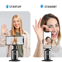 Load image into Gallery viewer, 360 Auto Face Tracking Gimbal AI Smart Gimbal Face Tracking Auto Phone Holder For Smartphone Video Vlog Live Stabilizer Tripod +
